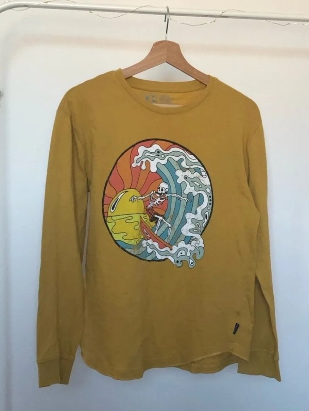 Skeleton Surfer Long Sleeve Shirt
